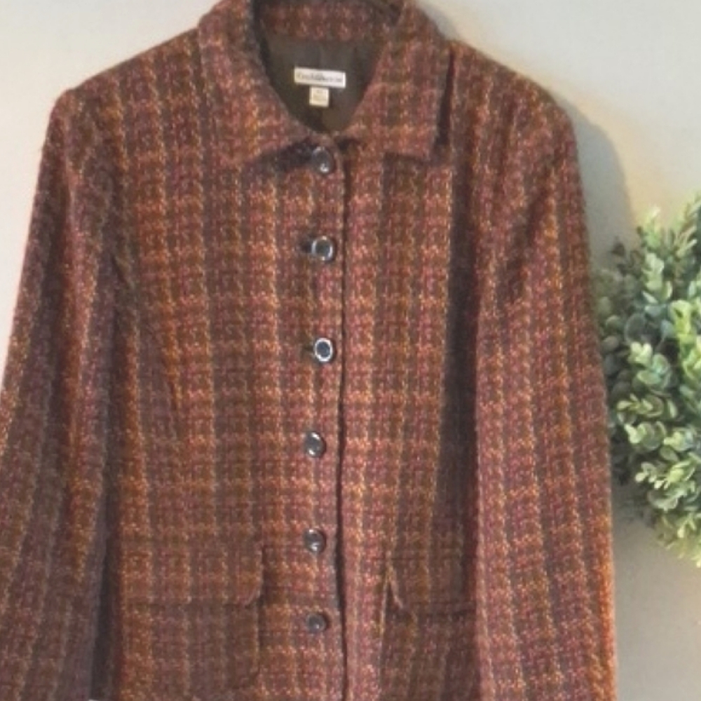 Women's Croft & Barrow Tweed Jacket - Multicolor 08
